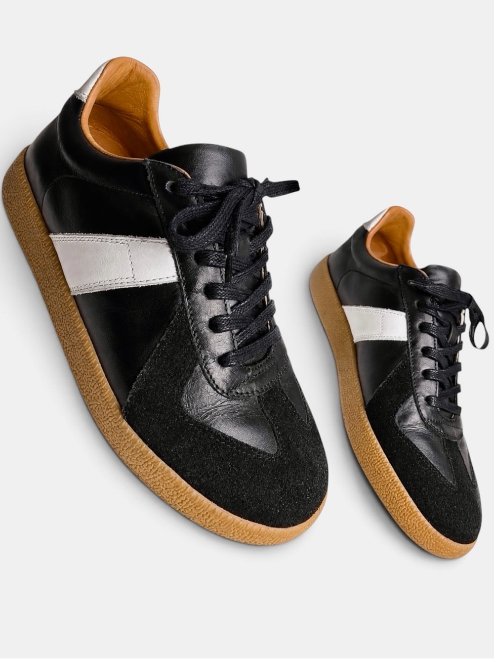 Beckett Simonon Morgen GAT Sneakers Black White Leather Suede Women 7.5